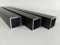 Aluminium Vierkantrohr / Rechteckrohr Quadrat Pulverbeschichtet Schwarz RAL 9005