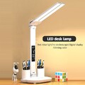 LED SCHREIBTISCHLAMPE TISCHLAMPE DIMMBAR LESELAMPE BÜROLEUCHTE MIT STIFTHALTER