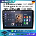 9"Android 14.0 4+64GB Für Fiat Ducato 2006-2023 Autoradio Navi CarPlay 8Kern SWC