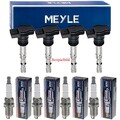 4x MEYLE Zündspule + BERU Zündkerze für VW EOS 1F7 1F8 2.0 FSI Skoda Octavia