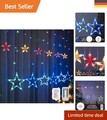 2M 138 LED Weihnachtsdeko Fenster Lichtervorhang – Bunte Fensterbeleuchtung