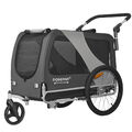 DOGGYHUT® Premium XL Fahrradanhänger & Jogger 2 in 1 Hundeanhänger