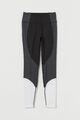 H&M Sport Tights Hose Fitness Gr. XL 42 44 shaping waist schwarz grau weiß