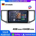 Für VW Crafter 2017-2024 Carplay Android Auto GPS Navi 4G Wifi 4+64GB Autoradio