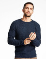Lindbergh marineblauer Strickpullover Größe Large Baumwolle normale Passform UVP 50 £