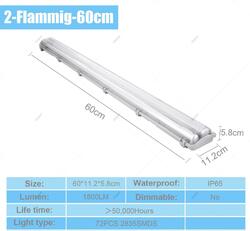 LED Feuchtraumleuchte Badlampe Wannenleuchte Werkstatt Neonlampe 60/120/150cm T8