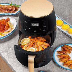 6L Heißluftfritteuse Heissluft Fritteuse Minibackofen 2400W ohne Öl