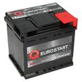 PKW Autobatterie 12 Volt 50Ah Eurostart SMF Starterbatterie ersetzt 44 45 52 Ah