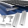 Flachdach Solarmodul Halterung Trapezblech Montageschiene 30CM Alu Befestigung ~