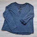 Kleiderpaket Größe M, Damen Sommerbluse Batik blau und Kurzarm Shirt gestreift