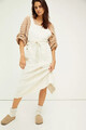 Free People Soak It Up Overall Midikleid, Elfenbein, X-Small, UVP 98 $