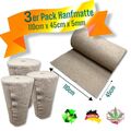 3x Hanfmatte 110cmx45cmx5mm für Kaninchen, Hasen, Nager, Gehege, Käfig, Pipipad