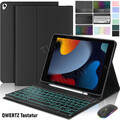 DE Schutz Hülle Bluetooth Tastatur Maus Für iPad 7/8/9th Generation 10.2" QWERTZ