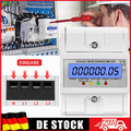 LCD Drehstromzähler Stromzähler 100A 3 Phasen 4 Draht Geeicht Für Din Hutschiene
