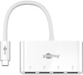 Goobay 66274 4-fach USB-C™ Multiport-Adapter, Weiß - gleichzeitiger Anschluss vo
