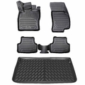 ELMASLINE 3D Gummimatten & Kofferraumwanne Set für SKODA SCALA ab 2019 | Fußmatt