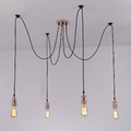 Moderne Retro Industrie Vintage Spinne Anhänger Edison Deckenleuchte Lampe Cluster