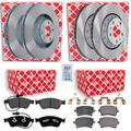 Febi Bremsscheiben + Beläge Vorne + Hinten passend für VW PHAETON 3D1-3D9 3.0 V6