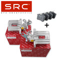 2x BREMSSATTEL + BREMSBELÄGE FÜR A3 OCTAVIA VW GOLF V 5 VI 6 HINTEN LINKS RECHTS