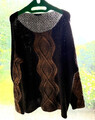 Marina Rinaldi Damen-Pullover braun mit bronze, Gr. L, neuwertig, Woll-Mix