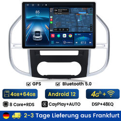 13.1”Autoradio Für Benz Vito W447 Carplay Android12 GPS Navi BT 4G WIFI SWC DAB+
