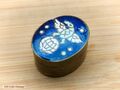 Bird on Globe winzige Cloisonne Vintage Pille/Trinkset/Schnupftabakbox - Cli