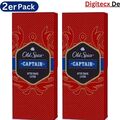 Old Spice Captain after Shave Lotion, Kühlendes Aftershave Für Männer, 2x 100Ml