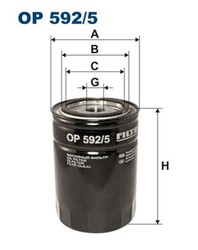 Ölfilter FILTRON OP 592/5 Anschraubfilter für DAILY PS10 ANIBAL IVECO FIAT AEBI