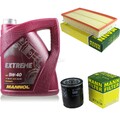 MANNOL 5 L Extreme 5W-40 Motor-Öl+MANN-FILTER Filterpaket für 1U2