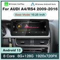 Android Apple Carplay Autoradio 128G Navi GPS Multimedia Für Audi A4 RS4 2009-16