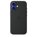 APPLE Silikon Case mit MagSafe, Backcover, Apple, iPhone 16, Schwarz