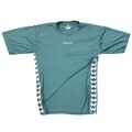 Adidas T-Shirt kurzärmlig gestreift Mitte Logo grün Herren groß