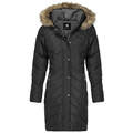 New View Damen Stepp Mantel Jacke Parka mit abnehmbarer Kapuze Kunstfell Besatz