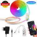 Neon LED Strip Streifen RGB Flex Schlauch diffus Lichtband Dimmbar Wifi APP 12V