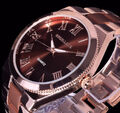 Excellanc Uhr Damenuhr Armbanduhr Braun Rosegold Farben Flaches Design