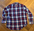 GANT, blau, rot, beige, kariertes Herren Hemd, leichter Flanell, lg. Arm,47/48