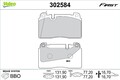 Valeo 302584 Bremsbelagsatz, Scheibenbremse für AUDI PORSCHE