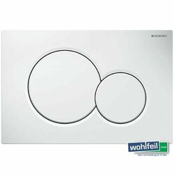 Geberit Abdeckplatte Sigma01 weiss-alpin f.2-Mengen-Spülung, für UP320/UP300