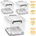 tillvex® Aufbewahrungsbox mit Deckel Aufbewahrung Box Ordnungsboxen Küche Stapel