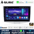 2+32GB Android 14 Autoradio Apple Carplay GPS Navi für VW Passat B7 CC 2010-2015