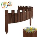 Beeteinfassung Holz Steckzaun Beetumrandung Rasenkante Flexibler 2m Palisade