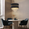 Pendelleuchte Hängelampe Kronleuchter Luster Schlafzimmerlampe rauch H 150 cm