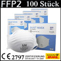 100 x FFP2 Maske Atemschutzmaske Masken Zertifiziert 5-Lagig Mundschutz CE2797
