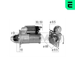 ERA Anlasser Starter 220609A für FAMILY A04 ASTRA CC OPEL GTC A05 FIAT ZAFIRA