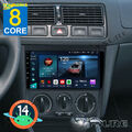 Android 14 4+64G Carplay Autoradio Navi DSP BT für VW Golf IV 1J1 1J2 1999-2003