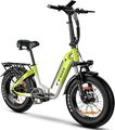 TTGO F6 20 Zoll Elektrofahrrad 250W 36V 25AH E-Bike Damen/Herren E-Citybike Grün