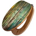 WC-Sitz Bambus Holz Toilettendeckel banjado Klobrille Klodeckel Grünes Holz