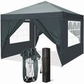 Pavillon 3x3m Wasserdicht Faltpavillon Pop Up Pavillion UV Partyzelt Gartenzelt