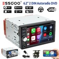 2 DIN Autoradio Android Auto Carplay CD DVD +Kam AM FM USB TF AUX-IN BT Mikrofon