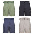 DENIMFY Cargo Shorts Herren mit Gürtel Regular Fit DFUlli Kurze Hosen Baumwolle